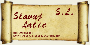 Slavuj Lalić vizit kartica